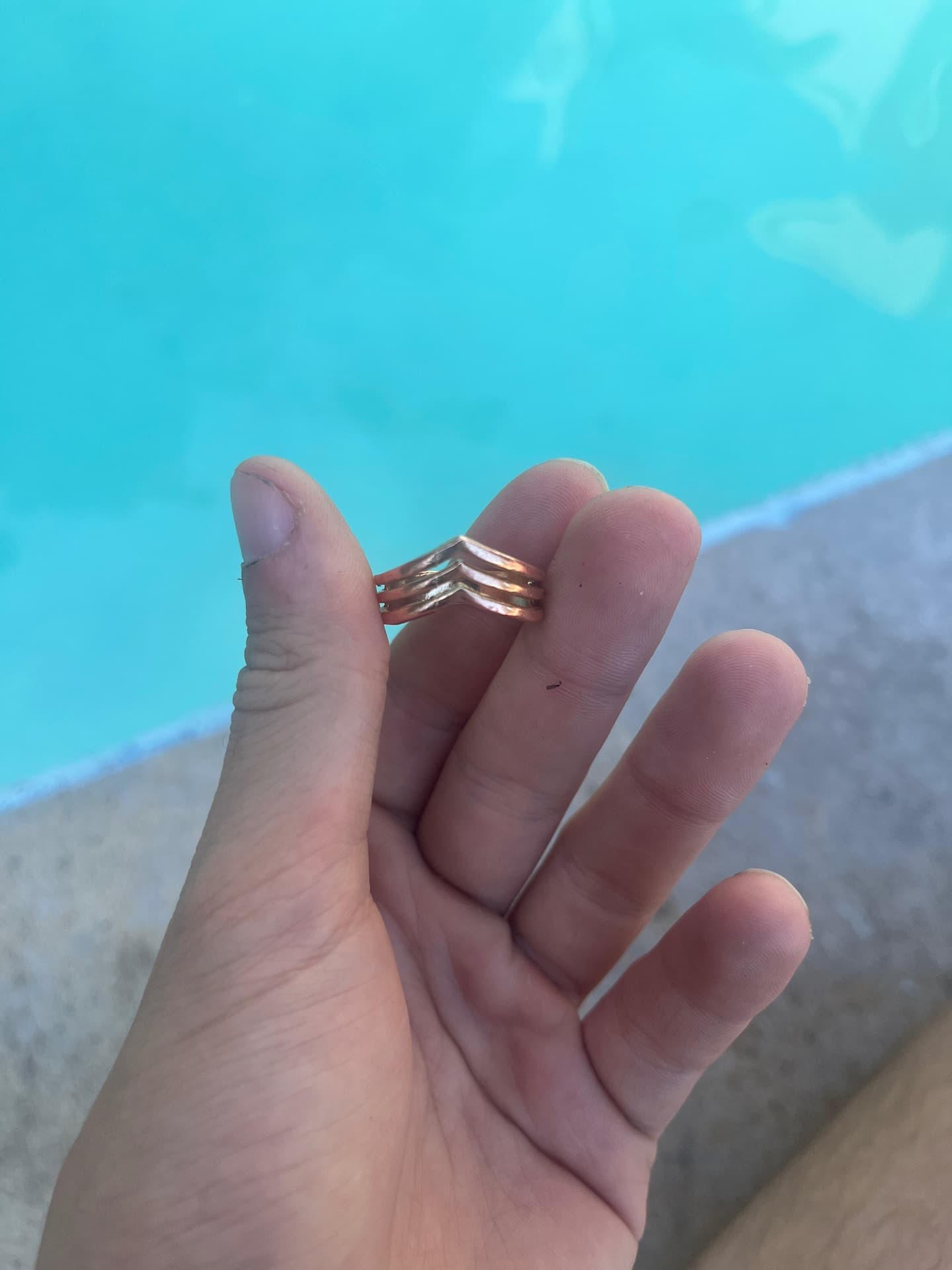 Rose gold or copper ring